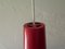 Modern Red and White Pendant Lamp, 1950s 2