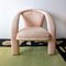 Postmoderner Skulpturaler Vintage Sessel in Blassrosa von Marge Carson für Carson Furniture, Usa, 1980er 1
