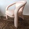 Vintage Postmodern Sculptural Pale Pink Lounge Chair by Marge Carson for Carson Furniture, Usa, 1980s 2