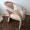 Vintage Postmodern Sculptural Pale Pink Lounge Chair by Marge Carson for Carson Furniture, Usa, 1980s 3