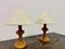 Lámparas de mesa orgánicas de madera torneada, años 70. Juego de 2, Imagen 5