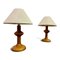 Organic Turned Wooden Table Lamps, 1970s, Set of 2 11