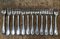Silver-Plated Cake Forks Rubans Model from Christofle, Set of 12 1