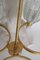 Großer vergoldeter Kronleuchter mit Eiskristallglas Blumen von Kaiser, 1960er 3