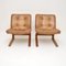 Vintage Leather Kengu Chairs by Elsa and Nordahl Solheim for Rykken, 1970, Set of 2 2