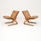 Vintage Leather Kengu Chairs by Elsa and Nordahl Solheim for Rykken, 1970, Set of 2 3