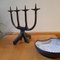 Brutalist Wrought Iron Candlestick, France, 1950s 11