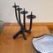 Brutalist Wrought Iron Candlestick, France, 1950s 8