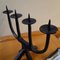 Brutalist Wrought Iron Candlestick, France, 1950s 4