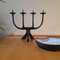 Brutalist Wrought Iron Candlestick, France, 1950s 13
