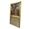Antique French Trumeau Rectangular Mirror with Oil on Canvas & Carved Gilt Frame, 19th Century, Image 5