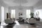 Italian Ivory Sofa with Brown Wooden Base from Kabinet 9