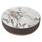 Large Italian Modern Round Coffee Table with Ceramic Top and Wooden Base from Kabinet 1