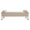 Italian Bench in Quinoa Fabric and Beige Leather from Kabinet 2