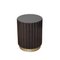 Ebony Brown Coloumn Coffee Table with Brass Painted Base from Kabinet 1