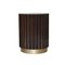 Ebony Brown Coloumn Coffee Table with Brass Painted Base from Kabinet 2