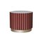 Red Coloumn Coffee Table with Brass Painted Base from Kabinet, Image 2