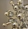 Lámpara colgante atómica Sputnik alemana Mid-Century de plata de Friedrich Becker para Cosack, años 70, Imagen 6