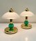 Lámparas de mesa Mushroom de latón y acrílico de Kolarz Austria, años 80. Juego de 2, Imagen 13