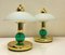Lámparas de mesa Mushroom de latón y acrílico de Kolarz Austria, años 80. Juego de 2, Imagen 3