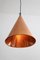 Danish Brutalist Hand-Hammered Copper Pendant Lamp from Es Horn Aalestrup, 1960s 2