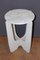 Pedestal Table in White Lacquered Wood and Marble, 1970s, Image 7