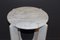 Pedestal Table in White Lacquered Wood and Marble, 1970s 6