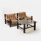 Lounge Chairs and Coffee Table Model Bjorn by Aleksander Kuczma, Poland, 1970s, Set of 3 1
