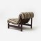 Low Sling Chairs in Wood, Metal and Striped Boucle Fabric, Netherlands, 1970s, Set of 2, Image 4