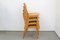 Mid-Century Industrial Stacking Chairs in Beech from Casala, 1950s, Set of 4 1