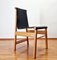 Mid-Century Italian Wood and Leather Dining Chairs, 1970s, Set of 4 9