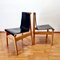Mid-Century Italian Wood and Leather Dining Chairs, 1970s, Set of 4 7