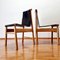 Mid-Century Italian Wood and Leather Dining Chairs, 1970s, Set of 4 8