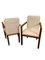 Art Deco Mahogany Framed Armchairs in White Boucle Upholstery, 1920s, Set of 2, Image 6