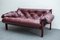 Mid-Century Vintage Tufted Burgundy Leather Sofa by Ipoly Furniture Company, 1970s 5