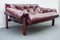 Mid-Century Vintage Tufted Burgundy Leather Sofa by Ipoly Furniture Company, 1970s, Image 6