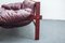 Sofá capitoné Mid-Century vintage de cuero burdeos de Ipoly Furniture Company, años 70, Imagen 8