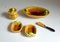 Mid-Century Condiment Service in Earthenware Decorated with Lemons, 1950s, Set of 4 11