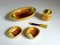 Mid-Century Condiment Service in Earthenware Decorated with Lemons, 1950s, Set of 4 1