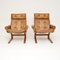 Vintage Leather Kengu Armchairs by Elsa and Nordahl Solheim for Rykken, 1970, Set of 2 2