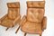 Vintage Leather Kengu Armchairs by Elsa and Nordahl Solheim for Rykken, 1970, Set of 2 7