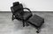 Lounge Chair with Stool attributed to Mario Bellini for Natuzzi, Set of 2 18