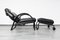 Lounge Chair with Stool attributed to Mario Bellini for Natuzzi, Set of 2 6