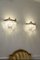 Lámparas de pared estilo Imperio vintage con gotas colgantes, años 40. Juego de 2, Imagen 7