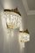 Lámparas de pared estilo Imperio vintage con gotas colgantes, años 40. Juego de 2, Imagen 5