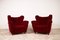 Velvet Armchairs in the style of Guglielmo Ulrich, 1950s, Set of 2, Image 1