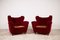 Velvet Armchairs in the style of Guglielmo Ulrich, 1950s, Set of 2 2