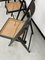 Blackened Beech and Cane Folding Chairs, 1960s, Set of 4 23