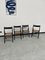 Blackened Beech and Cane Folding Chairs, 1960s, Set of 4 1