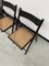 Blackened Beech and Cane Folding Chairs, 1960s, Set of 4, Image 33